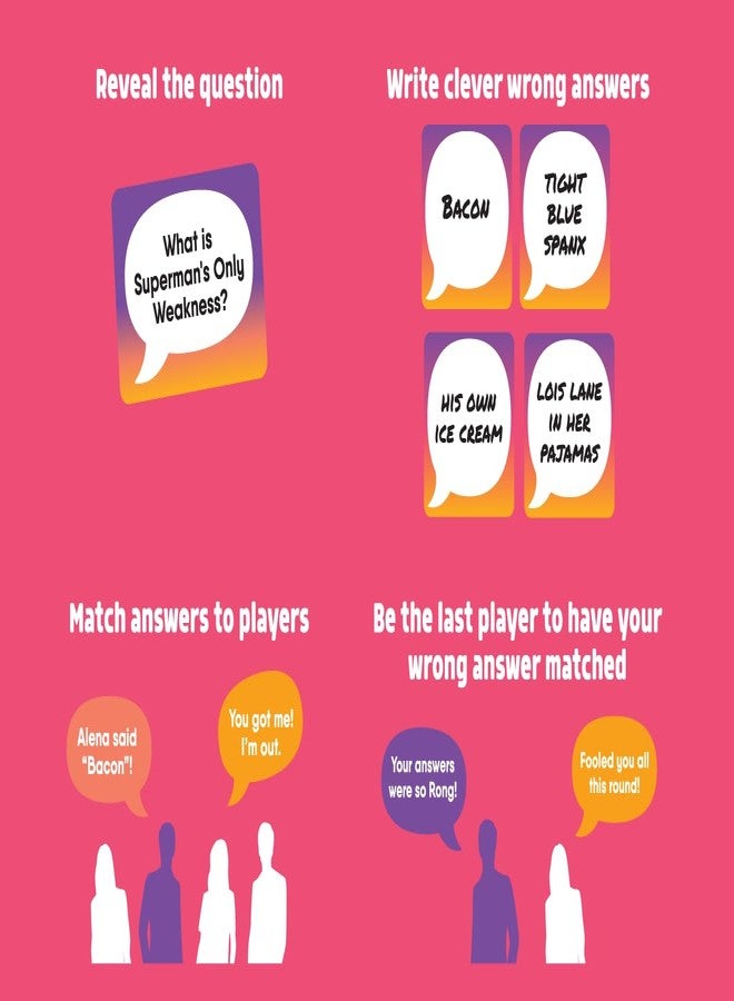 Gray Matters Games لعبة Gray Matters Games: إجابات خاطئة فقط: لعبة الحفلات المثالية للكبار - لعبة تخمين جماعية ممتعة وتنافسية لثمانية لاعبين، من عمر 14 عامًا فما فوق - مثالية لأمسيات الألعاب - Image 3